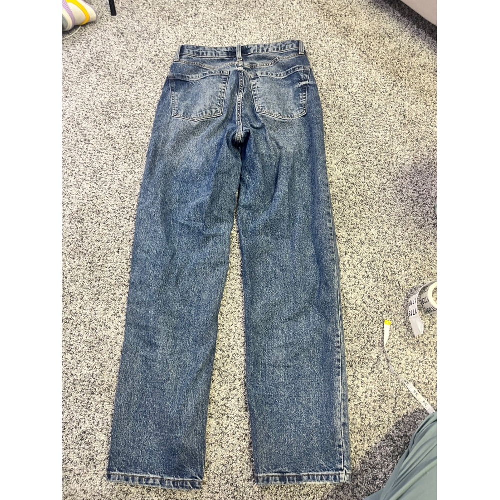 Wild Fable‎ Easy Rigid High Rise Straight Leg Jeans Blue Acid Wash Womens Size 4 - Picture 9 of 12